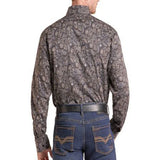 Rock & Roll Paisley Print Button-Down Long Sleeve- Back