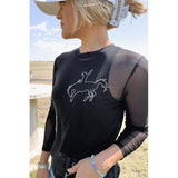 Rowdy Crowd Bronc & Roll Mesh Long Sleeve