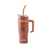 Myra Bags Wide Wyoming Tooled Rose Tumbler