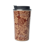 Myra Brown Baroque Leather Steel Mug without leather wrap.