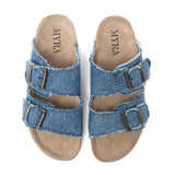 Blue Ridge Denim Sandals in Dusty Indigo by Myra Bags