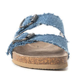 Blue Ridge Denim Sandals in Dusty Indigo by Myra Bags Toe View