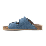 Blue Ridge Denim Sandals in Dusty Indigo by Myra Bags Medial View