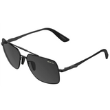Bex Wing Sunglasses. They have a matte black frame and gray tinted lenses.