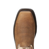 Camo-Printed Textile Shaft with Flag Patch Boot Toe