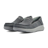 Heather Charcoal Fabric Slip-on Shoes