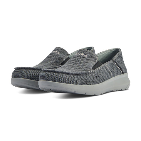 Heather Charcoal Fabric Slip-on Shoes