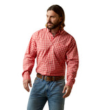 Ariat Men’s Pro Series Oberon Shirt in Poppy Red with classic fit