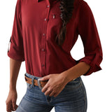 Ariat Women's VentTEK Pomegranate Long Sleeve