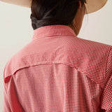 Ariat Women's Vent Tek Long Sleeve Shirt Aura Orange/White Check