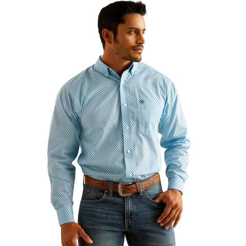 Ariat Men's Blue Diamond Print Shirt