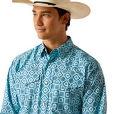 Ariat Men's Turquoise Geo Print Shirt