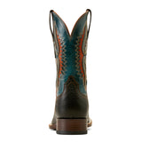 Ariat Men's Rowder VentTEK 360° Black & Dark Teal Cowboy Boots heel