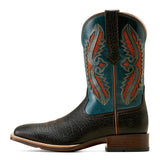 Ariat Men's Rowder VentTEK 360° Black & Dark Teal Cowboy Boots side view