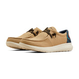 Light Tan Hilo with a Blue Aztec Heel