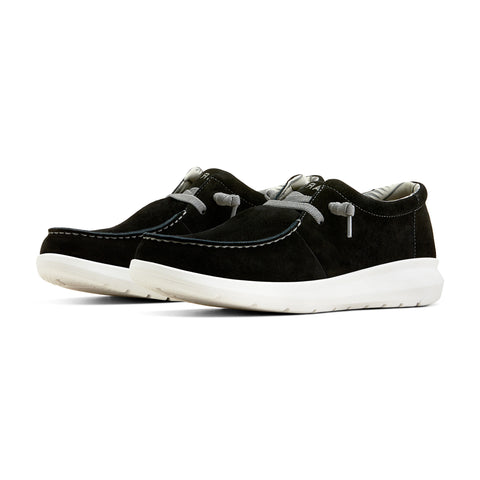 Black Suede Leather Slip-on Shoes