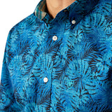 Ariat Men's Blue Kylo Hawaiian Print Short Sleeve