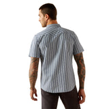 Ariat Men's Blue Striped Short Sleeve Shirt