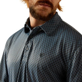 Ariat Men's AriatTEK Charger Newsboy Blue Polo Shirt