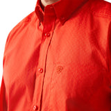 Ariat Men's Waylen Solid Red Long Sleeve Shirt
