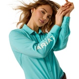 Ariat Women's Solid Turquoise Long Sleeve Shirt