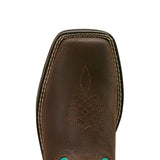 Ariat Women's Callie Hickory Brown & Turquoise Cowboy Boots