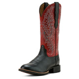 Ariat Women's Round Up 12" Round Toe Boots - Black/Red front view
