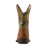 Ariat Youth Camo Square Toe Boot, with Camo Upper Back View