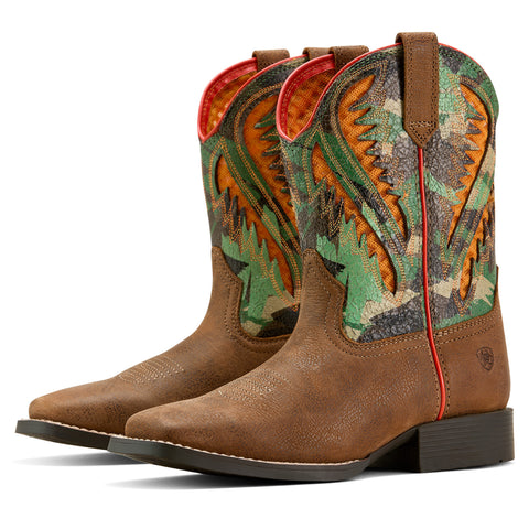 Ariat Youth Camo Square Toe Boot, with Camo Upper 