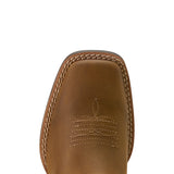 Ariat Youth Westwood Wide Square Toe Western Boot In Distressed Brown toe view