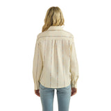Women's Cream Embroidered Long Sleeve