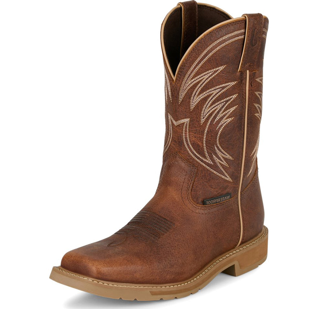 Brown Square Toe Boot