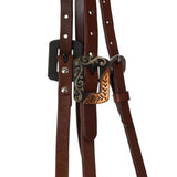 Showman Oiled Harness Leather Browband Headstall