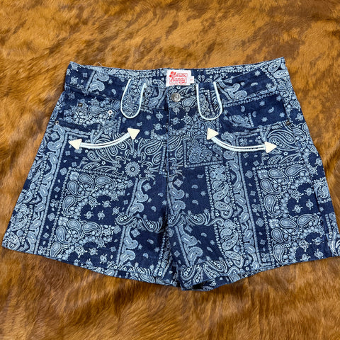 Howdy Hanny Denim Bandana Shorts