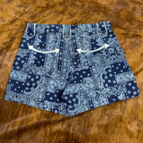 Howdy Hanny Denim Bandana Shorts