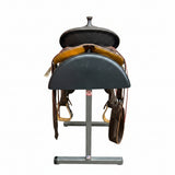 Back View of HR 16" Signature Light Cowhorse Saddle