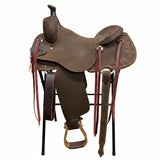 Side View of HR 16" Signature Roughout Ranch Cutter Saddle