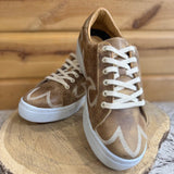 Brown Lace up with White Boot Stitching