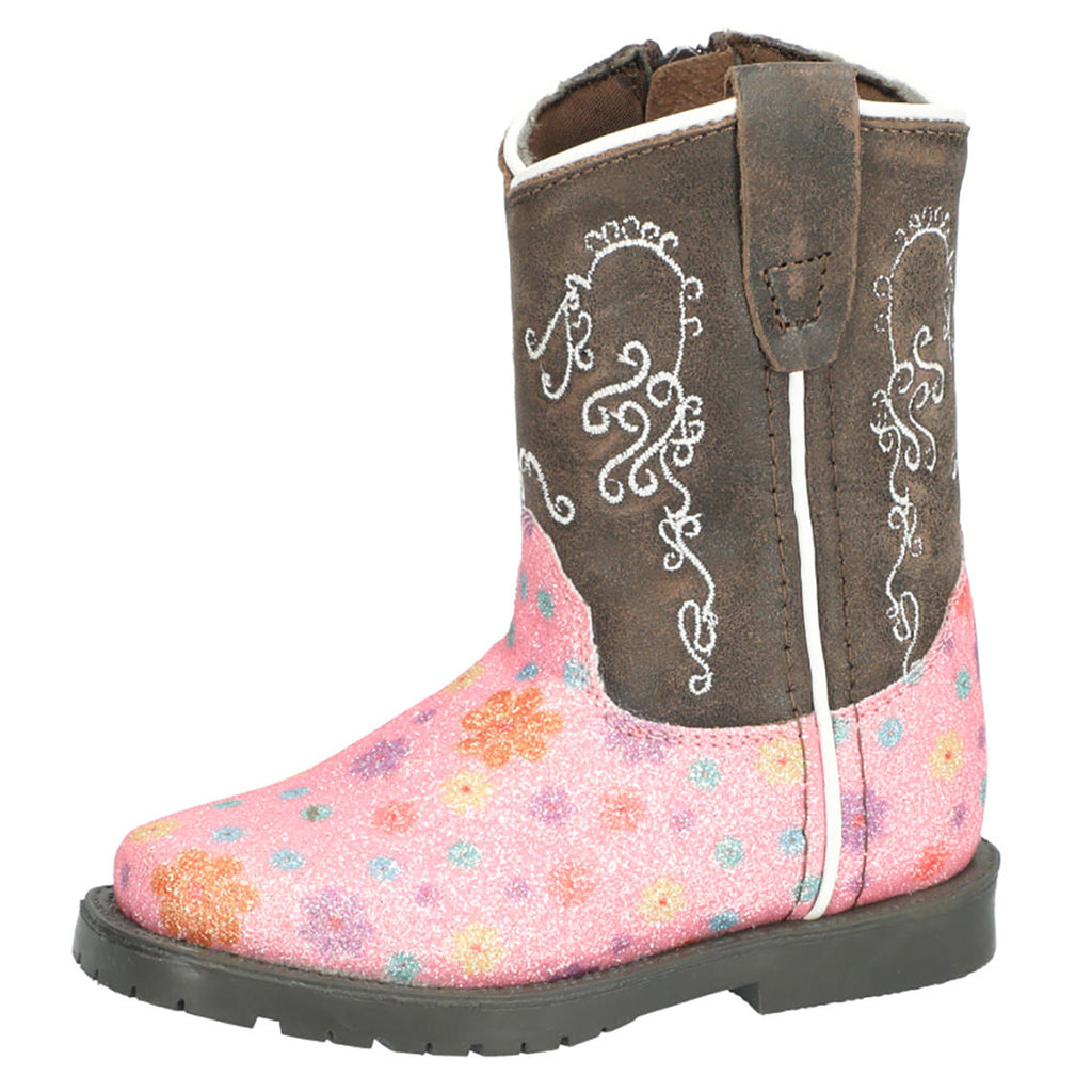 Smoky Mountain Toddler Autry Pink & Brown Boots