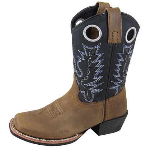 Smoky Mountain Kid's Distressed Brown/Black Mesa Boots