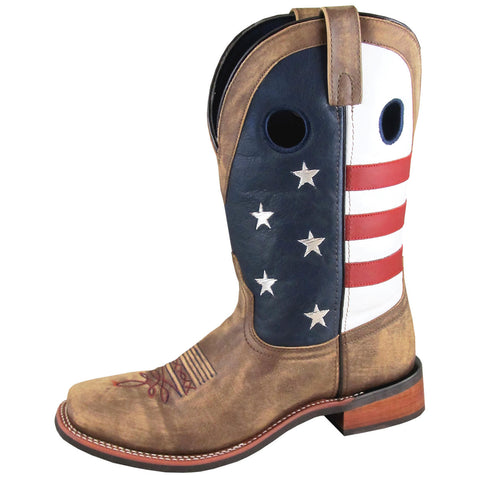 Smoky Mountain Brown Stars And Stripes Boots