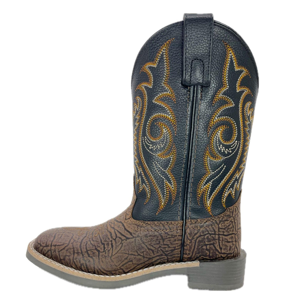 Smoky Mountain Brown Elephant Print Kids Boots