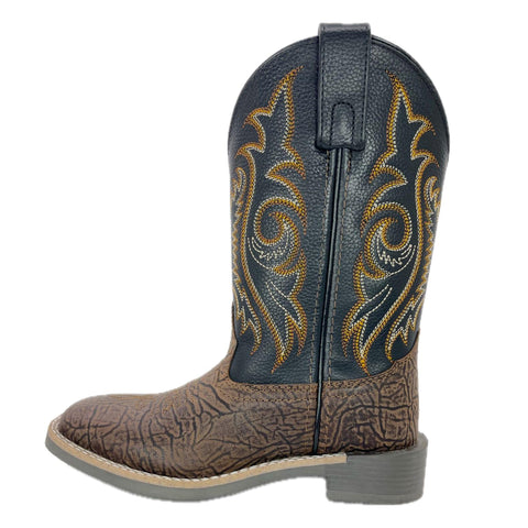 Smoky Mountain Brown Elephant Print Kids Boots