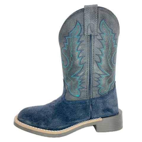 Smoky Mountain Navy Suede Kids Boots