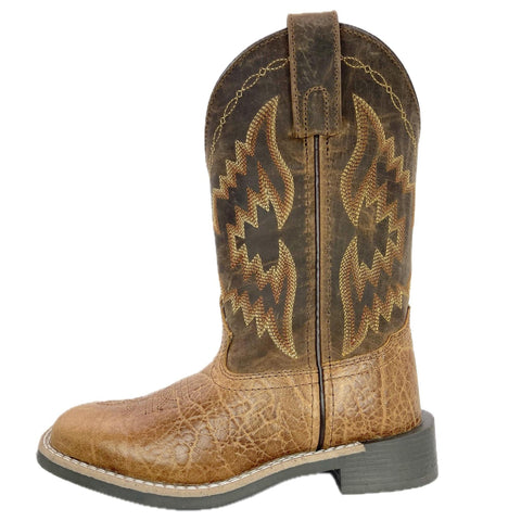 Smoky Mountain Brown Waxed Distressed Kids Boot