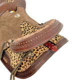Double T Youth Cheetah Barrell Style Saddle