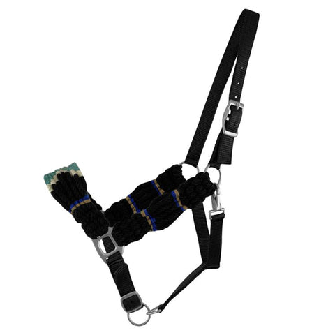 Black Wool and Nylon Halter