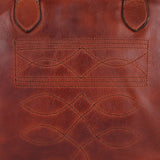 Spaghetti Western Boot Stitch Leather Tote Bag