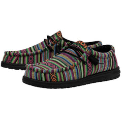 靴 WMV SS18 KUHINA MULE-FOLK (VEG LAMB)RARE Hey Dude Men's Wally Serape Mesa Verde