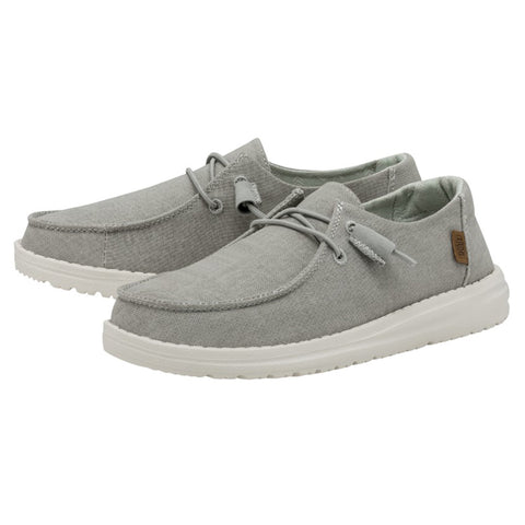 Hey Dude Light Grey Chambray Wendy Shoe